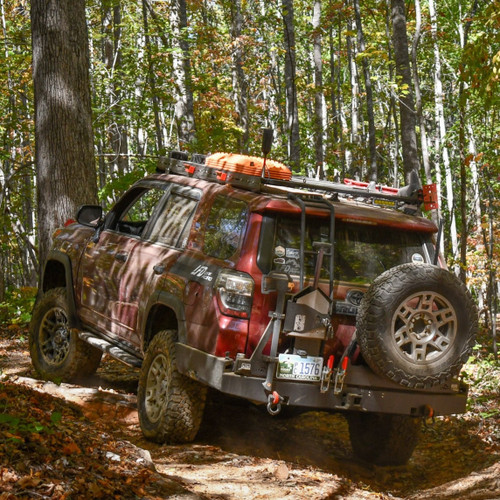 LFD Off Road High Clearance Rear Bumper - 5th Gen 4Runner - No Swing Arms / Raw Steel - xlfor310-1