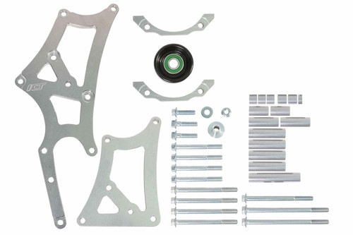 ICT Billet Passenger Side High Mount Aluminum Air Conditioning Bracket for GM LS-Series with HT6 Compressor, Part #551127-3