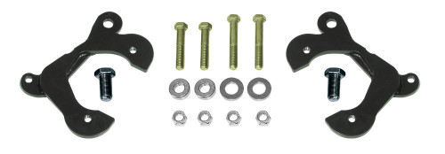 Right Stuff Detailing Front Steel Brake Caliper Bracket Pair for Chevy Bel Air 1958-1964 - Black Paint Finish