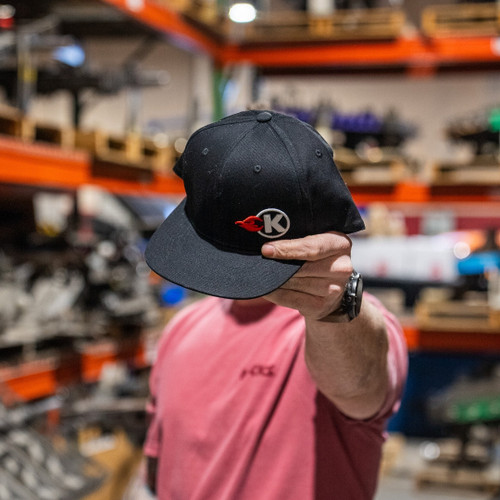 Kooks Kooks Black Flexfit K-Flame Logo Hat - Flat Brim - LG/XL - HT-100606-01