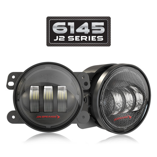J.W. Speaker 12V SAE ECE LED Fog Light Kit with Black Inner Bezel - 2 Light System (Part #554573)