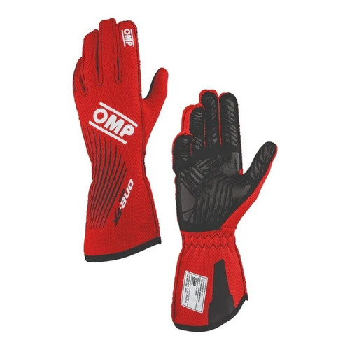 OMP Racing ONE EVO FX FIA 8856-2018 Red Medium Driving Gloves - Fire Retardant, Single Layer