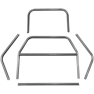 ALLSTAR Performance Main Hoop Assembly for Cavalier Roll Cage Kit - Weld-On Steel, Natural Finish