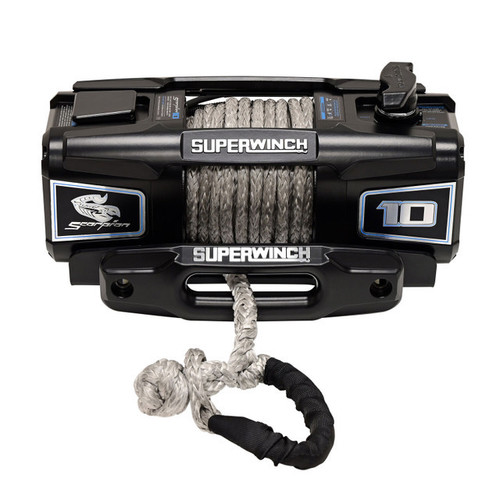 Superwinch Scorpion Series 10000SR 10,000 lb Winch with Synthetic Rope and Hawse Fairlead