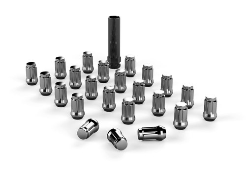 Teraflex Suspension Spline Drive Lug Nut Kit - 1/2 x 20 Inch, Chrome, 23 Pieces