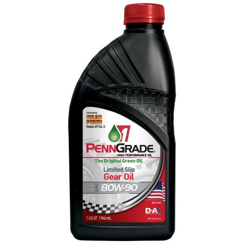 PennGrade Motor Oil 80W90 Limited Slip Gear Oil, GL-5, 1 Quart Bottle