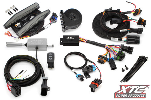 XTC Power Products ATS-L-POL-M24R-DRL Auto Turn Signal Kit with Billet Lever and Front DRL Lights