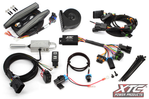 XTC Power Products ATS-L-CAN-X3-DRL Auto Turn Signal Kit with Billet Lever and Front DRL Lights
