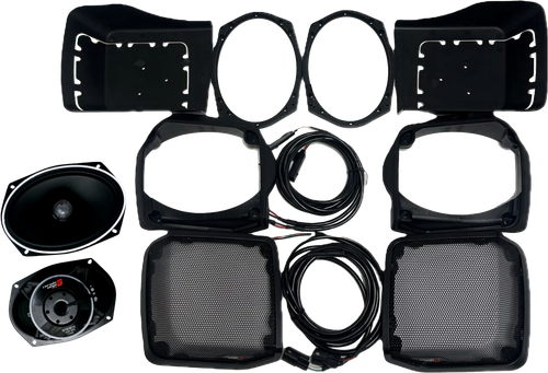 Cerwin Vega 6x9 inch Cut-In Lid Kit with PH694 Speakers for Harley Davidson 2014+ FLH/T Bags