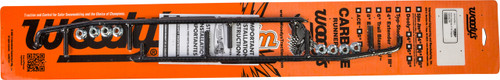Woodys 4-Inch Carbide Arctic Runner EAT3-9750 for Snowmobiles with Lightly Studded Tracks