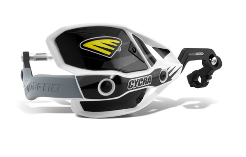 Cycra CRM Wrap Around Handguards 1 1/8" Clamp in White and Black - Part #1CYC-7408-12X
