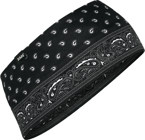 ZAN Sportflex Headband UPF50+ Black Paisley HBL101