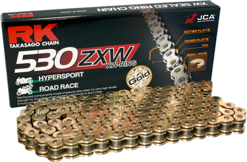 RK EXCEL Gb530zxw 530 X 130 Drive Chain with Gold Finish