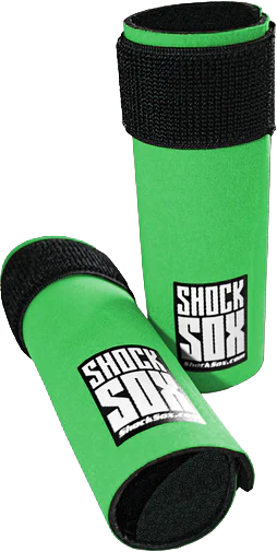 Shock Sox 6-inch Green Fork Seal Protectors by Shock Sox - Fits 85-450cc Bikes