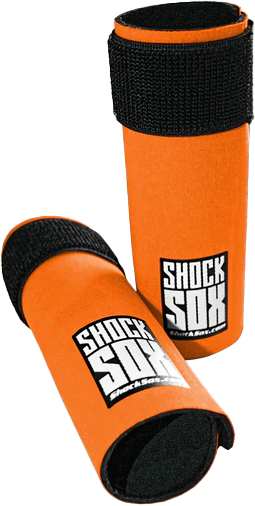 SHOCK SOX Street Shock Sox 6-inch Orange Fork Seal Protectors for Upside Down Forks
