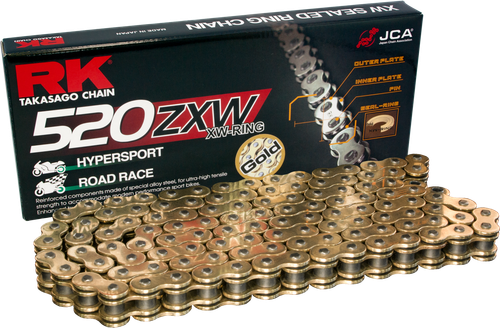 RK EXCEL GB520ZXW Drive Chain Gold 520 x 120 for Heavy-Duty Applications