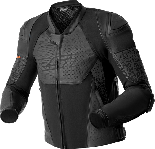 RST Ps Supersport K D3O Leather Motorcycle Jacket - Black, Size Small