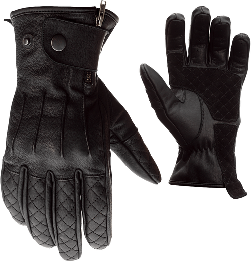 RST Matlock CE Level 1 KP Black Leather Motorcycle Gloves, Size XL