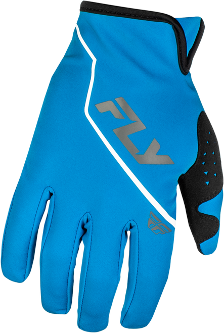 Fly Racing Windproof Gloves Blue/Grey 13 – Lightweight, Breathable Sports Gloves for Cooler Weather