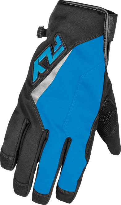 Fly Racing Title Long Gloves Blue/Black/Light Blue Large – Weatherproof Riding Gloves with 3M Thinsulate Insulation