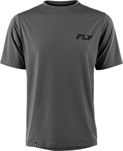 Fly MTB Trail Tee Grey Large - Comfortable Bike Riding T-Shirt for Men