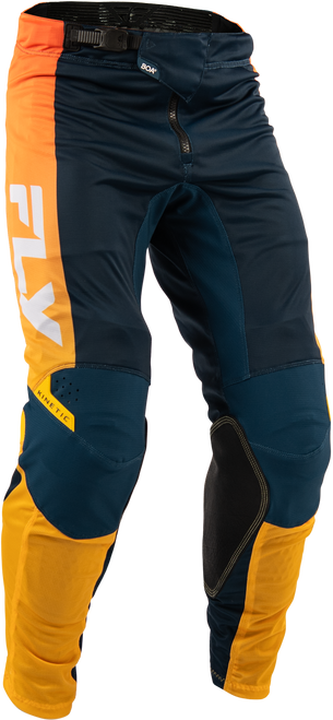 Fly Racing Kinetic Mesh Pants Navy/Orange Size 34 – Durable, Adjustable Motorcycle Riding Gear
