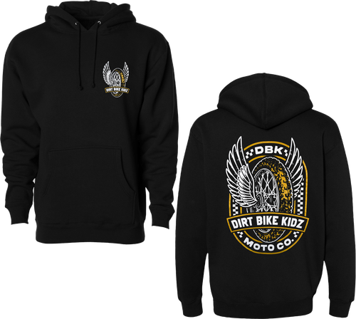 DBK Guardian Hoodie Black Medium with 8oz Cotton-Poly Blend