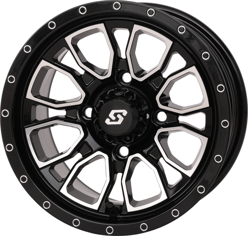 Sedona Fusion Wheel 12x7 5+2 4/110 Gloss Black and Machined Finish