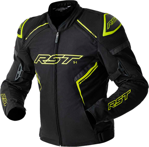 RST 103614F.YEL-50 S1 D3o Textile Jacket in Black, Grey, and Fluorescent Yellow (3X)