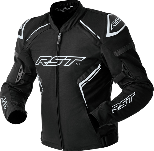 RST S1 D3o Textile Jacket Black/White XL - Durable Motorcycle Gear