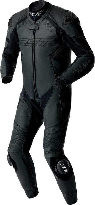 RST S1 D3o Black Leather Motorcycle Suit - Part Number 103604BLK-50