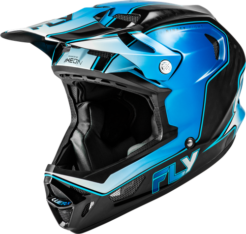 Fly Racing Werx R Flow Carbon Helmet Black Carbon/Blue/White Large