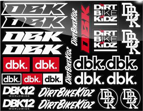 DBK AC-RACEPACK-DECAL Race Pack Sticker Sheet 8.5 x 11 inches
