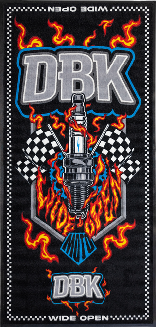 DBK Wide Open Bike Mat 3.5' x 7' - Durable Waterproof Motorcycle Cover Mat