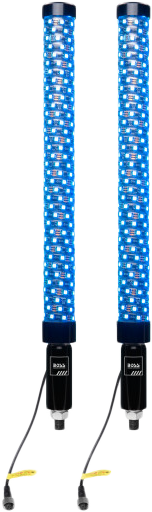 BOSS AUDIO XP2PF Bluetooth 24-Inch Fat LED Whip Pair with RGB Lighting and Weatherproof Design