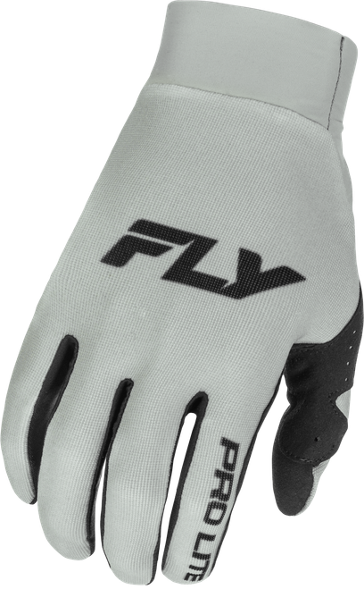Fly Racing Pro Lite Gloves Grey/Black XL – Lightweight Race Gloves with Touch Screen Compatibility