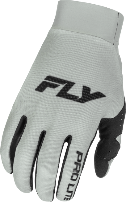 Fly Racing Pro Lite Gloves Grey/Black Small – Minimalist Race Gloves with Touch Screen Compatibility