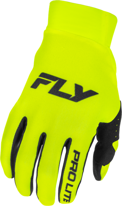 Fly Racing Pro Lite Gloves Hi Vis/Black XS – Lightweight Race Gloves with Touch Screen Compatibility