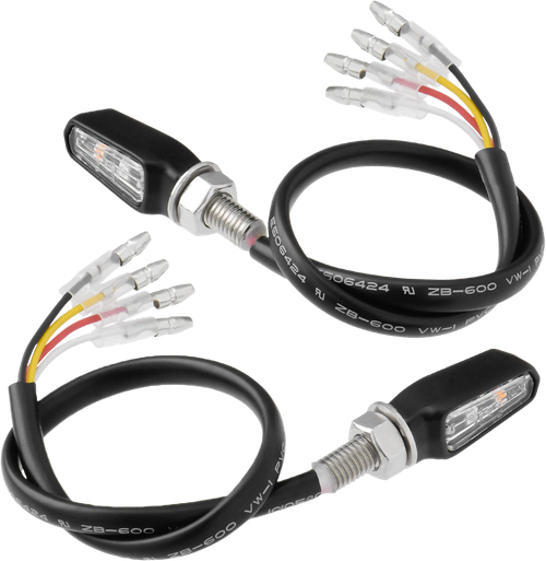 ZETA 634-0109 701 LED Turn Signal with Clear Lens and Matte Black Body