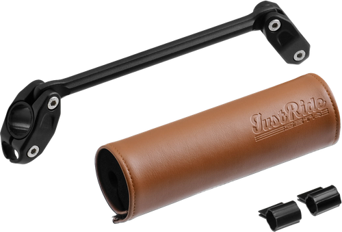 ZETA Handlebar Bar Pad Set 165mm with 185mm Brace – Brown and Black