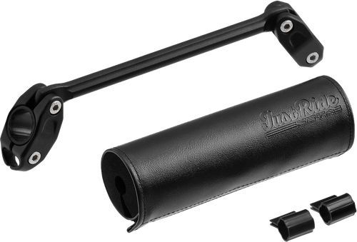 ZETA Handlebar Bar Pad Set 165mm with 185mm Aluminum Alloy Brace in Black
