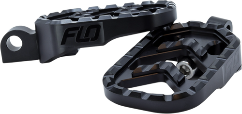 FLO MOTORSPORTS Savage Series Black M8 Softail Footpegs (Part V-800-3BLK)