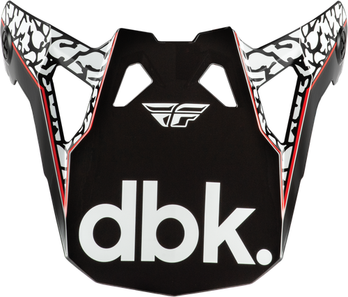 Fly Racing Formula CP DBK Visor Black/White/Red Large - Lightweight, Impact-Resistant Helmet with Advanced Safety Features