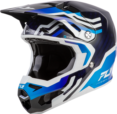 Fly Racing Formula S Carbon Byte Helmet Blue Carbon/Blue/White Medium
