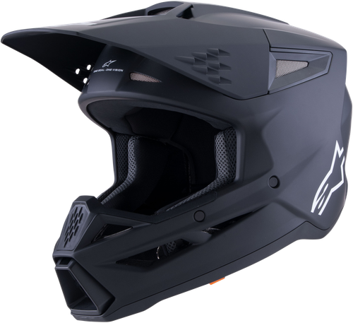 Alpinestars SM3 Solid Helmet Black Matte XL – Off-Road Motorcycle Helmet with Enhanced Safety and Ventilation