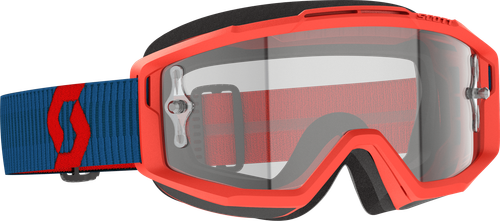 SCOTT Split OTG Goggle Dark Blue/Neon Red Clear Works Part 285537-7698113