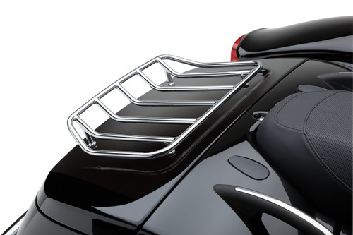 COBRA Luggage Rack Chrome Freewheeler 15-25 – Easy Mounting for Harley Davidson Motorcycles