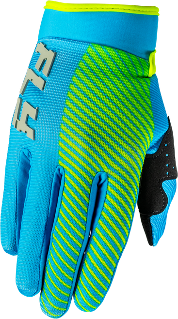 Fly Racing Youth F 16 Gloves Blue/Hi Vis YXS - All-Around Performance Riding Gloves with Support and Grip