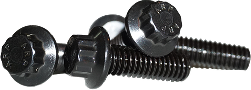 Lyndall Brakes 12 Point Rear Rotor Bolts - Black Finish, 3/8" x 16 Threads (Part Number 108-9651)