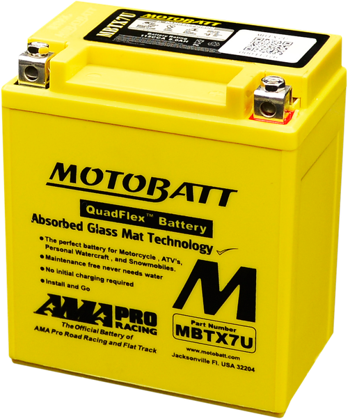 MOTOBATT MBTX7U Sealed AGM Battery – Reliable Power with QuadFlex Design